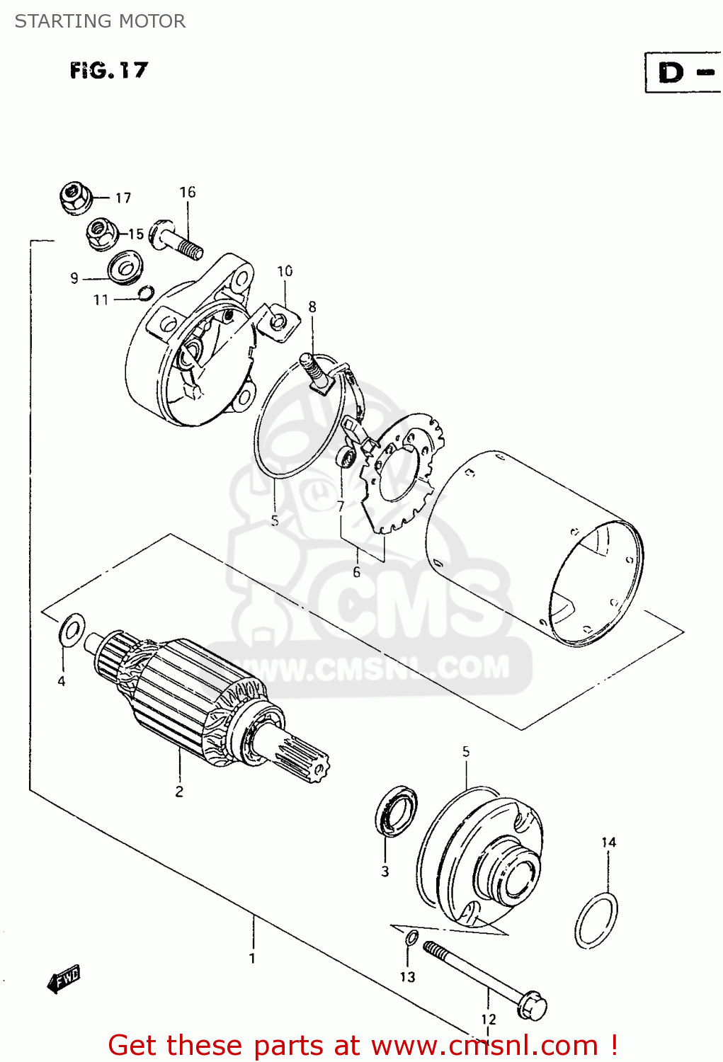 STARTING MOTOR TU250X 1998 (W) (E02 E04 E17 E24 E25 E34 E39)