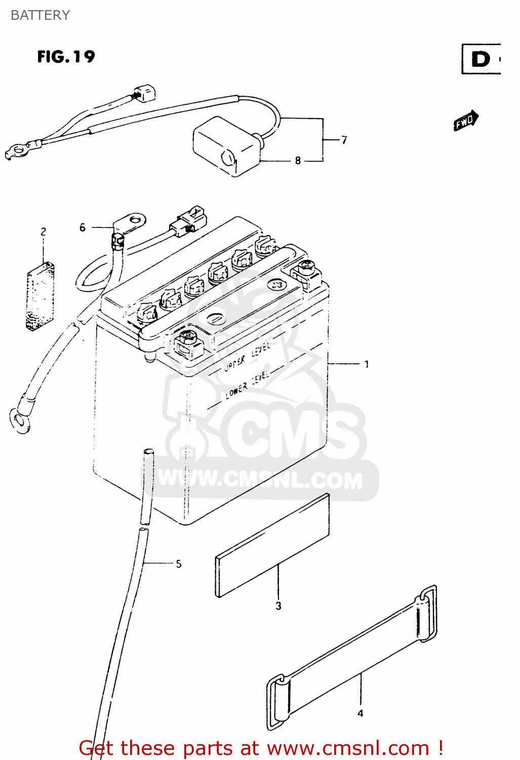 BATTERY TU250X 1998 (W) (E02 E04 E17 E24 E25 E34 E39)