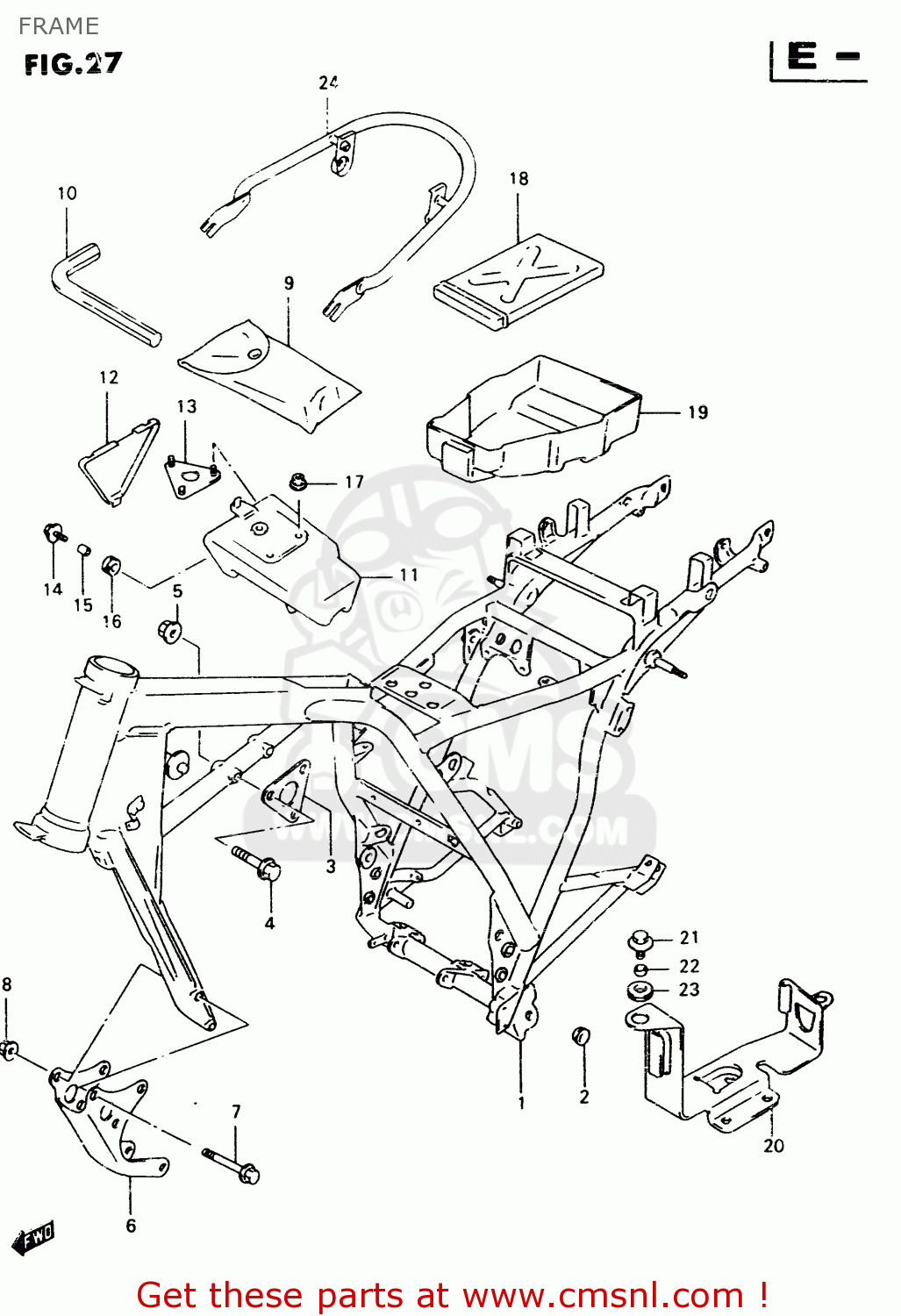 FRAME TU250X 1998 (W) (E02 E04 E17 E24 E25 E34 E39)
