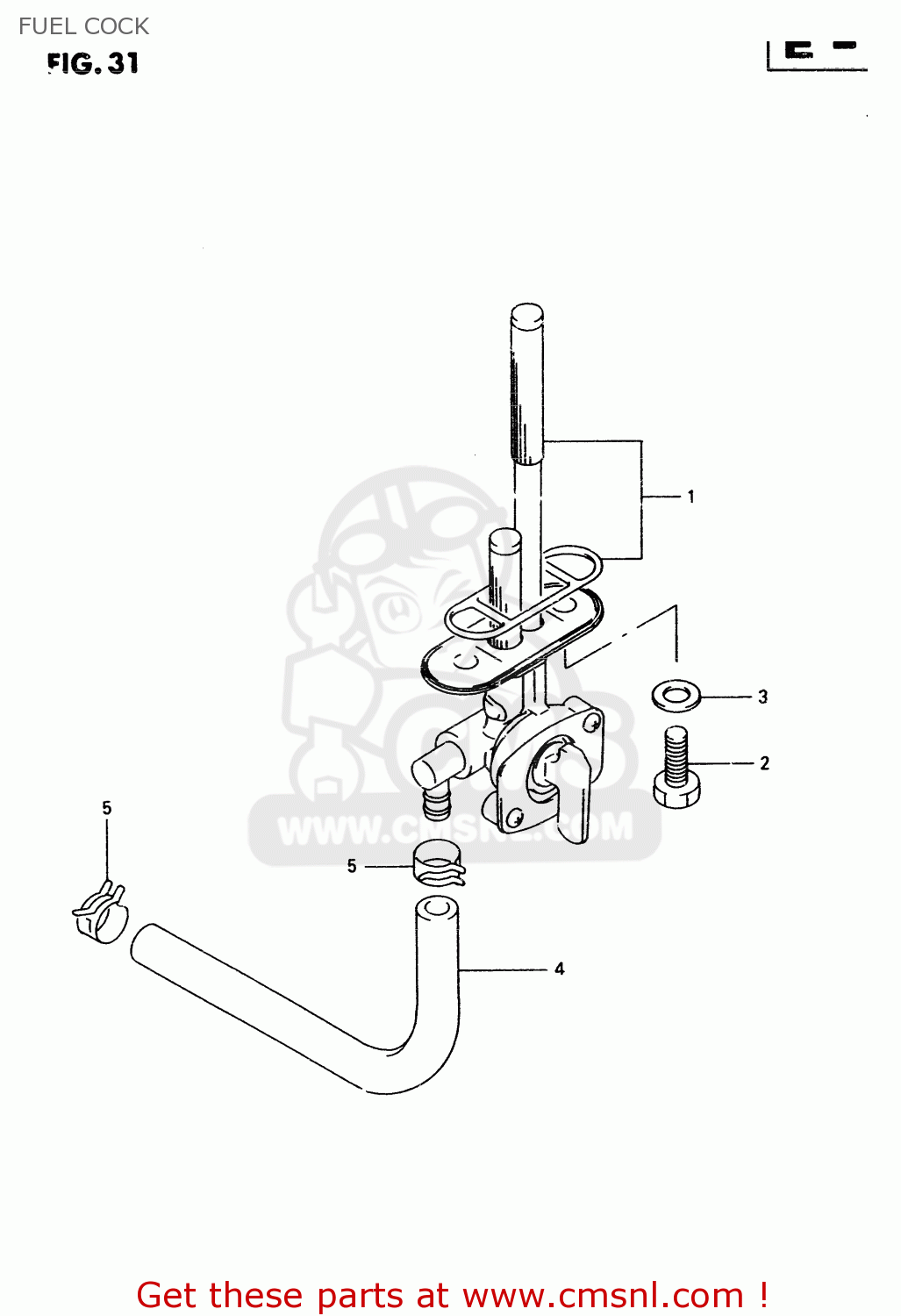 FUEL COCK TU250X 1998 (W) (E02 E04 E17 E24 E25 E34 E39)