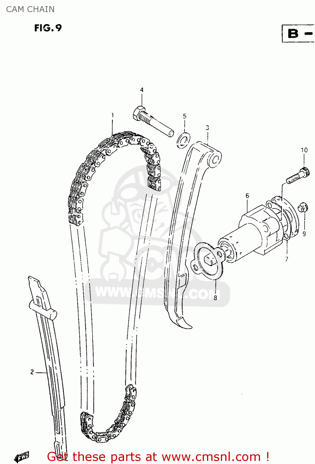 CAM CHAIN TU250X 1998 (W) (E02 E04 E17 E24 E25 E34 E39)