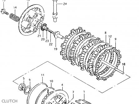 CLUTCH - TU250X 1998 (W) (E02 E04 E17 E24 E25 E34 E39)