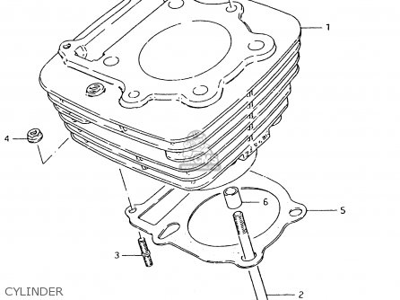 CYLINDER - TU250X 1998 (W) (E02 E04 E17 E24 E25 E34 E39)