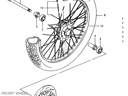 FRONT WHEEL - TU250X 1998 (W) (E02 E04 E17 E24 E25 E34 E39)