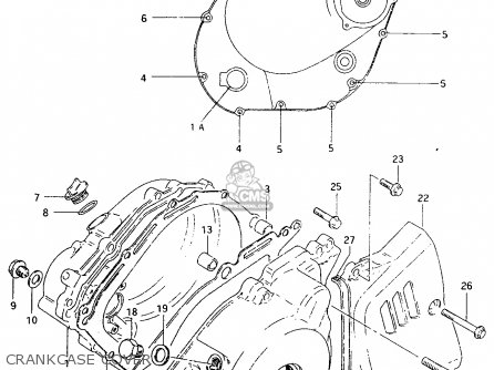 CRANKCASE COVER - TU250X 1998 (W) (E02 E04 E17 E24 E25 E34 E39)