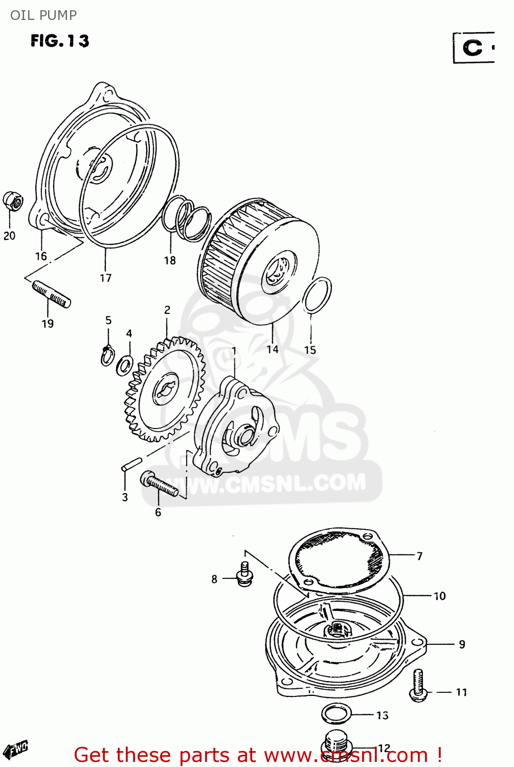 Suzuki TU250X 1999 (X) OIL PUMP buy original OIL PUMP spares online