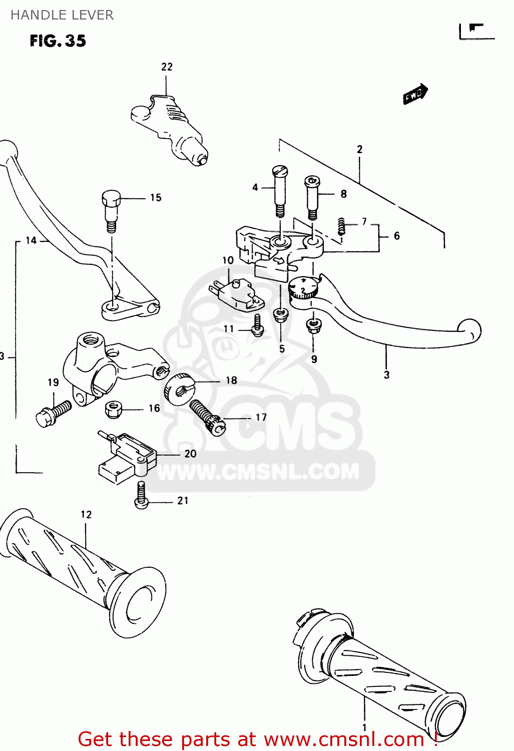 HANDLE LEVER TU250X 1999 (X)