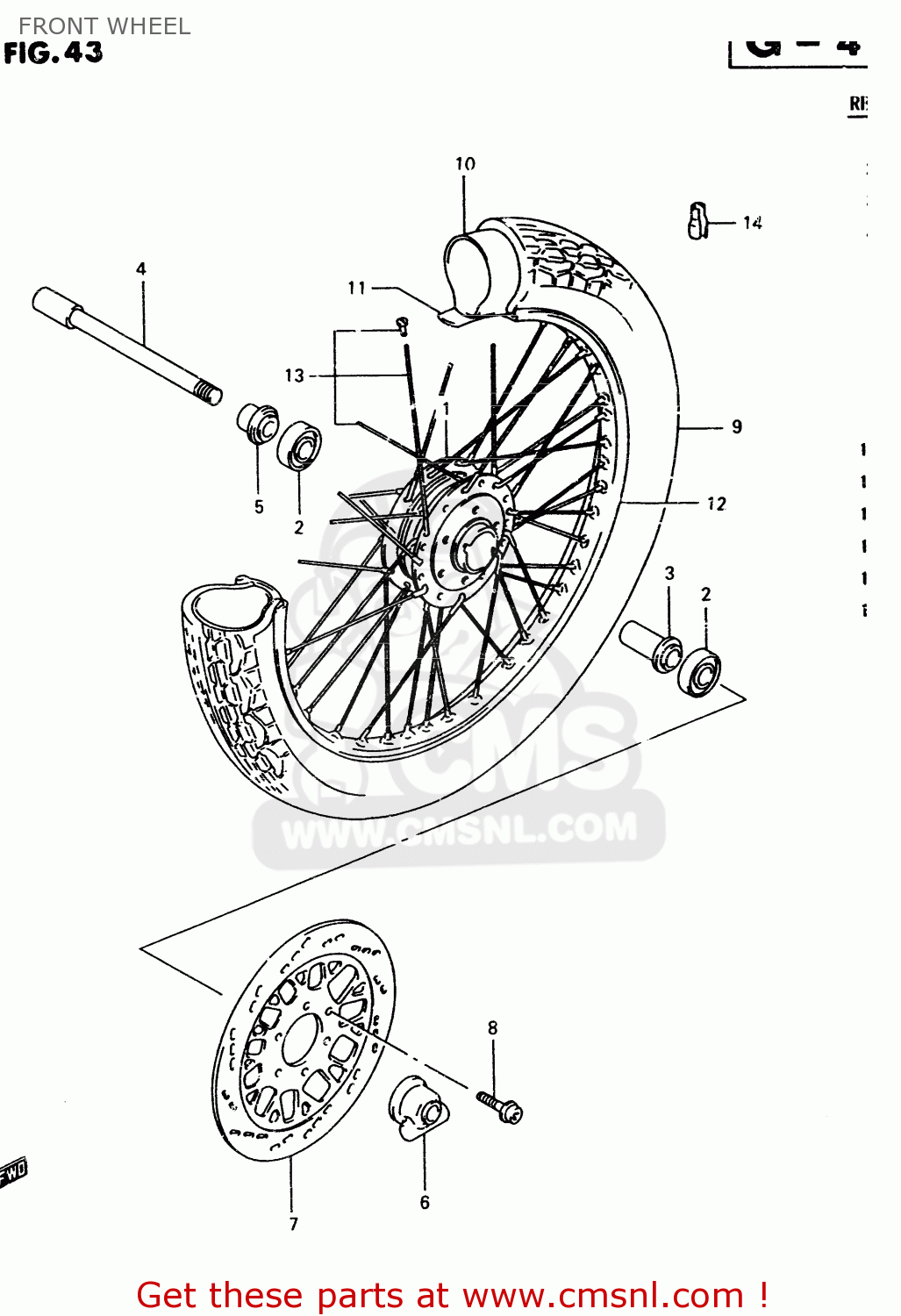 FRONT WHEEL TU250X 1999 (X)