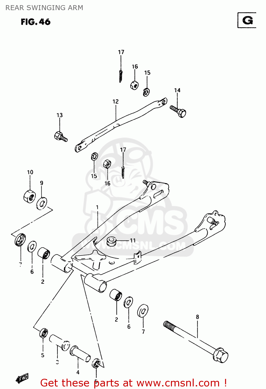 REAR SWINGING ARM TU250X 1999 (X)