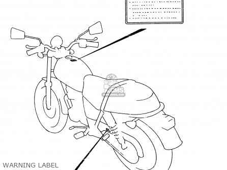 WARNING LABEL - TU250X 1999 (X)