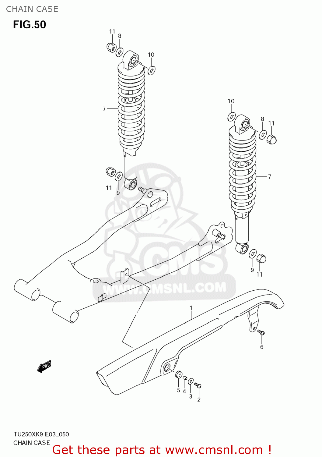 CHAIN CASE TU250X 2009 (K9) USA (E03)