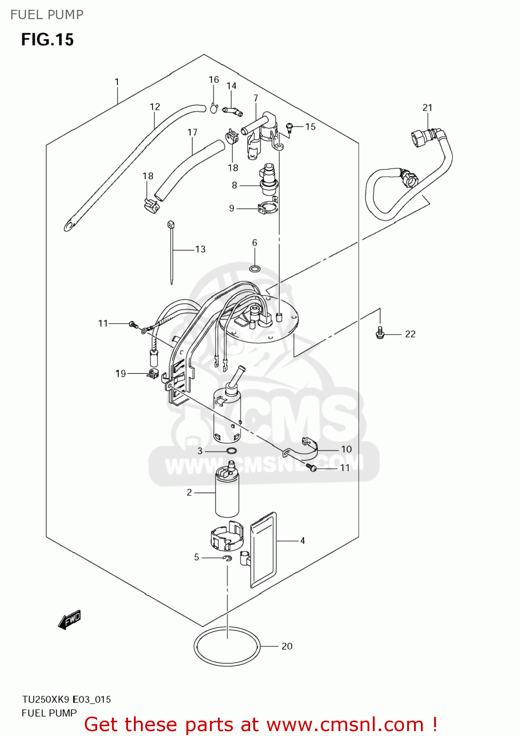 FUEL PUMP TU250X 2009 (K9) USA (E03)