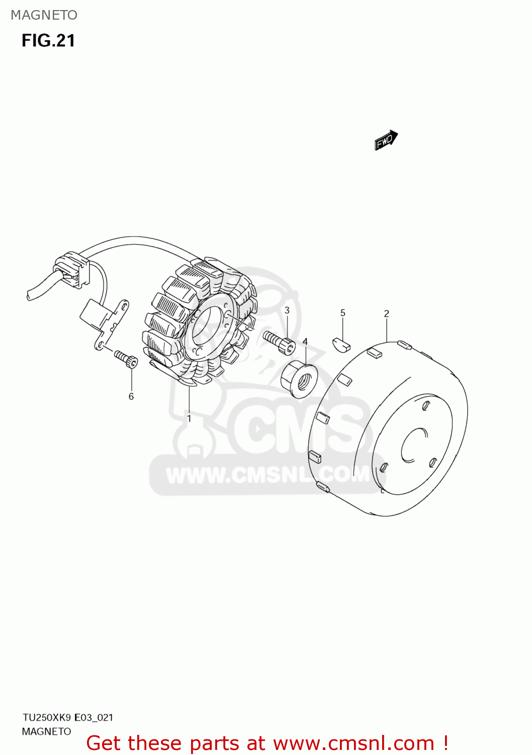 MAGNETO TU250X 2009 (K9) USA (E03)