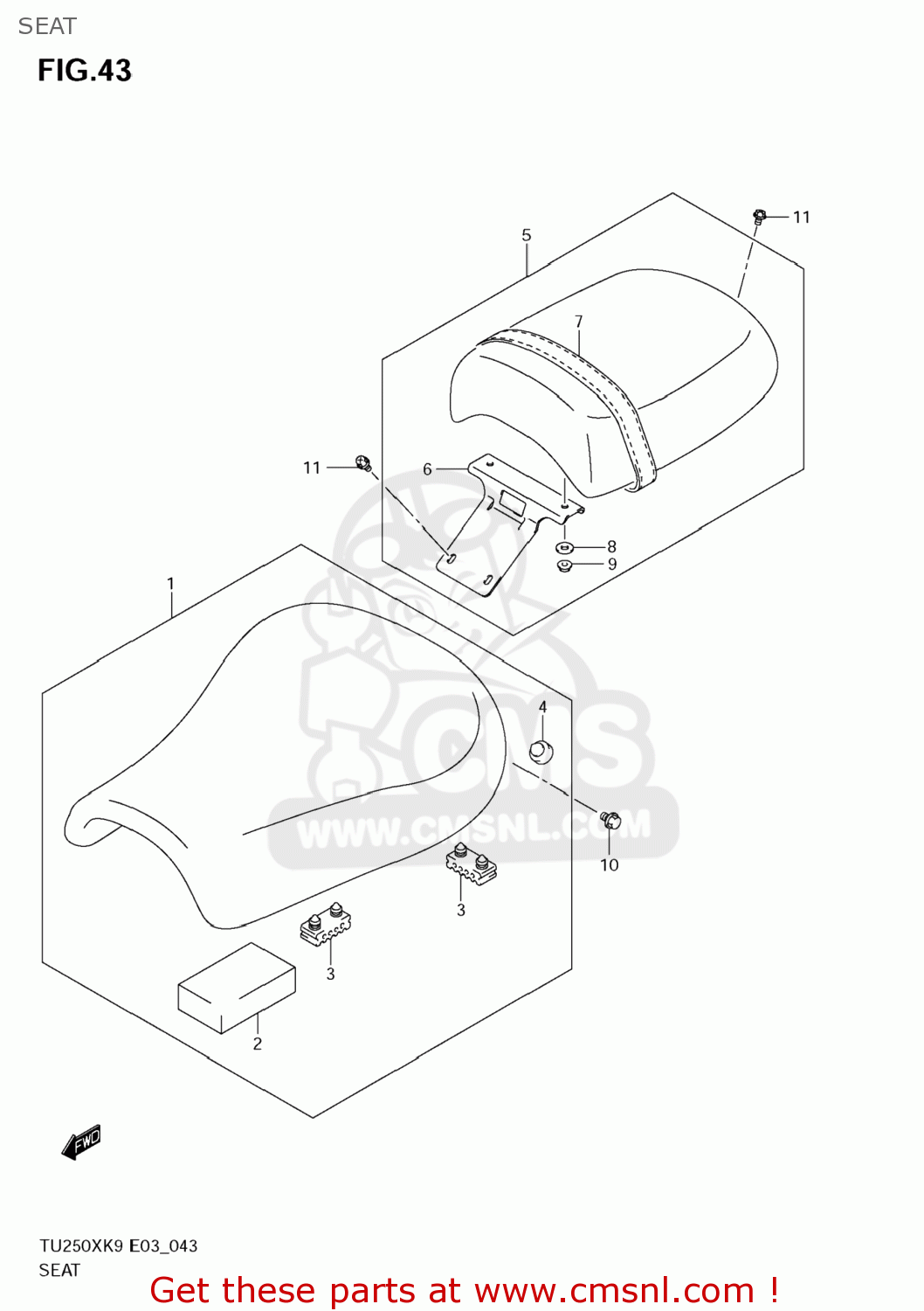 SEAT TU250X 2009 (K9) USA (E03)