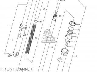 FRONT DAMPER - TU250X 2009 (K9) USA (E03)
