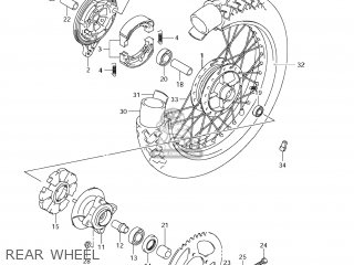 REAR WHEEL - TU250X 2009 (K9) USA (E03)