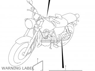 WARNING LABEL - TU250X 2009 (K9) USA (E03)