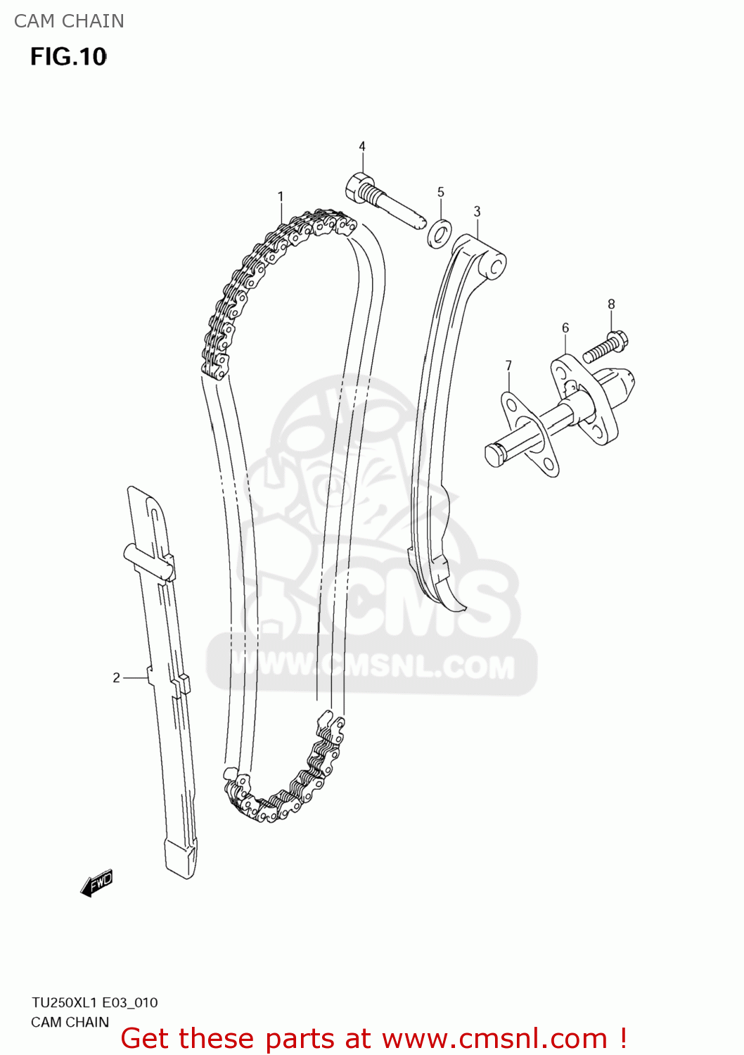 CAM CHAIN TU250X 2011 (L1) USA (E03)