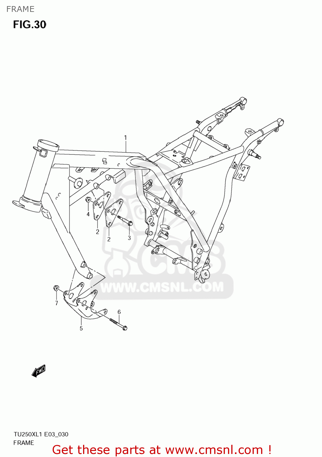 FRAME TU250X 2011 (L1) USA (E03)