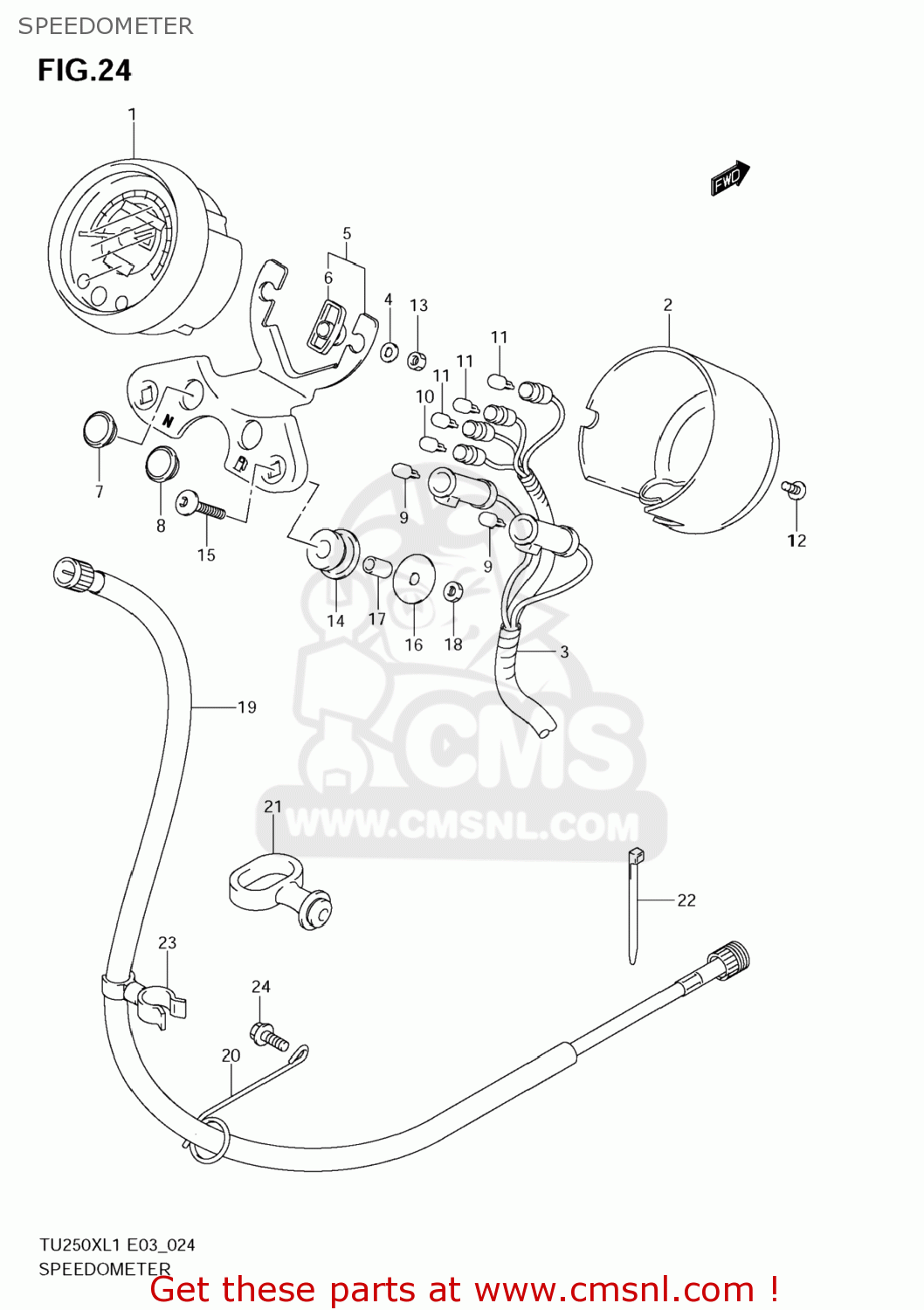 SPEEDOMETER TU250X 2011 (L1) USA (E03)