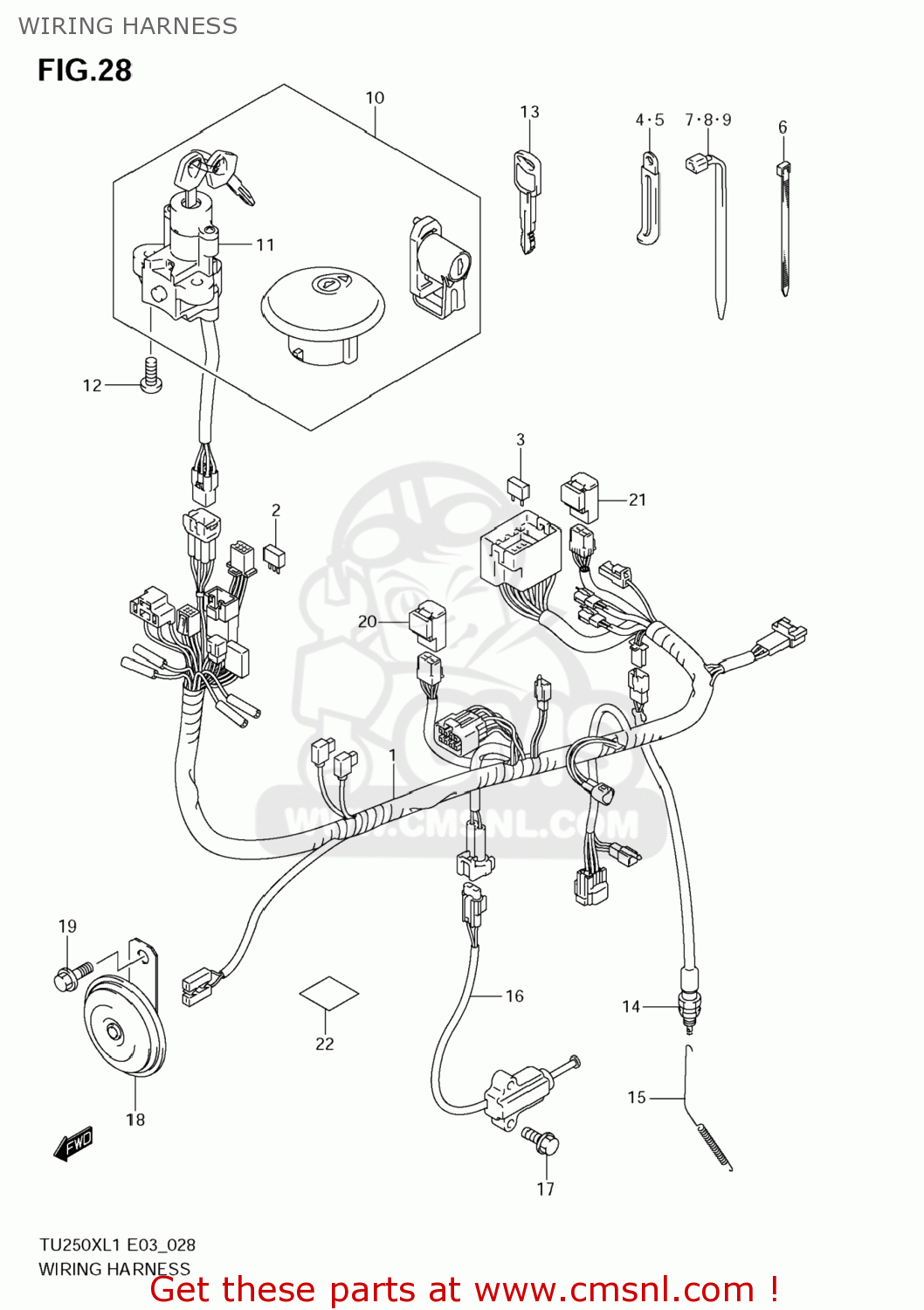 WIRING HARNESS TU250X 2011 (L1) USA (E03)
