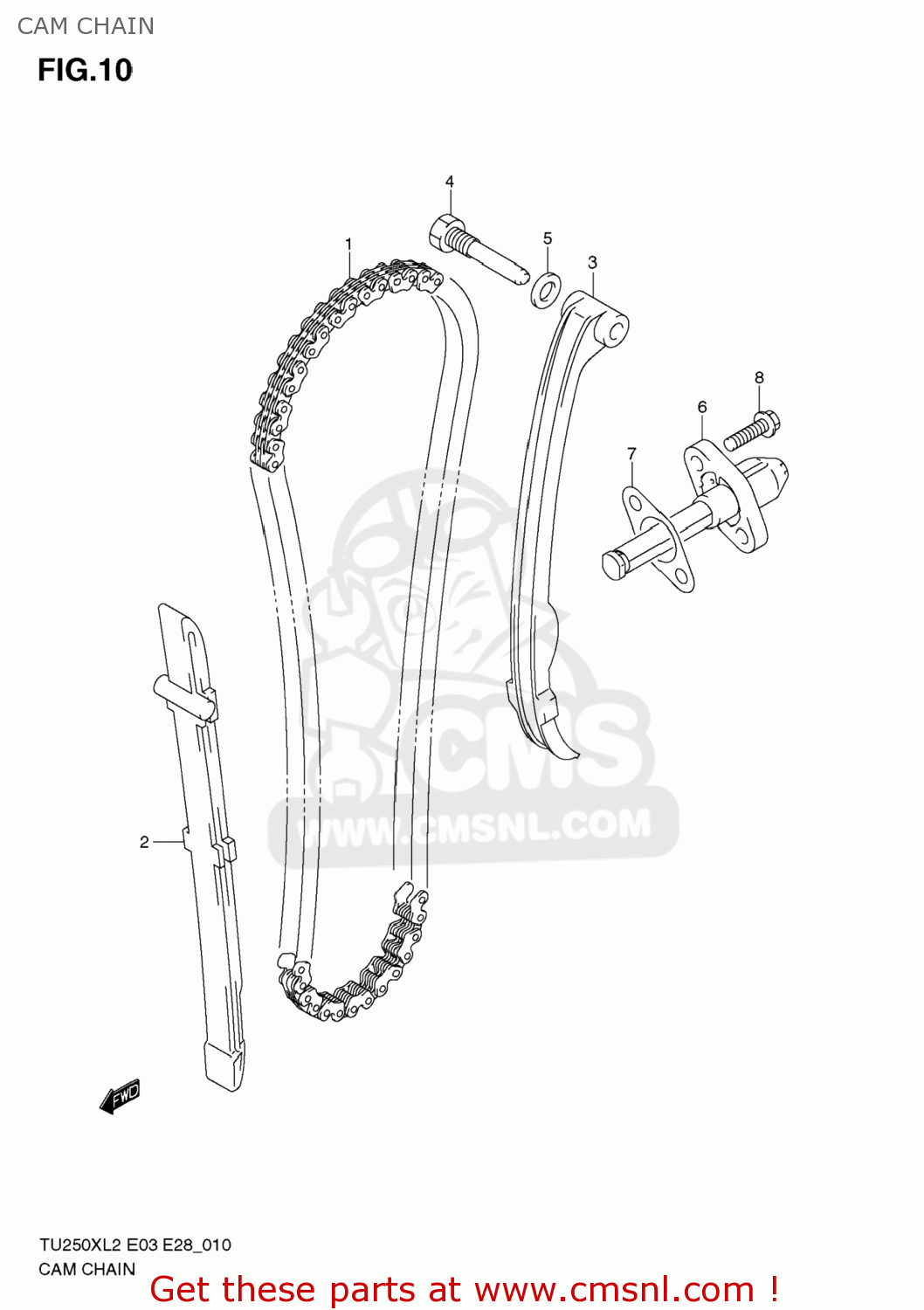 CAM CHAIN TU250X 2012 (L2) USA (E03)