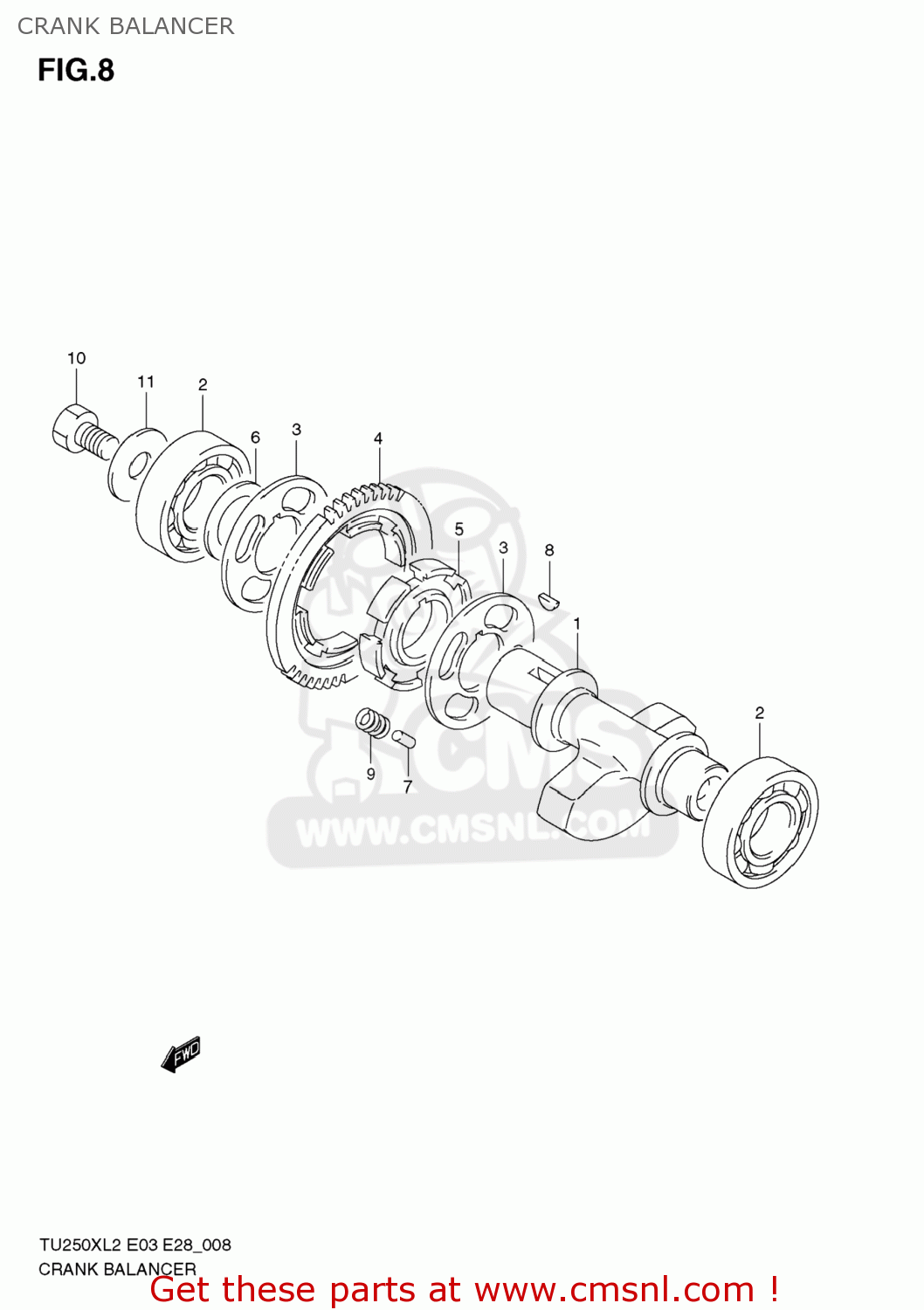CRANK BALANCER TU250X 2012 (L2) USA (E03)