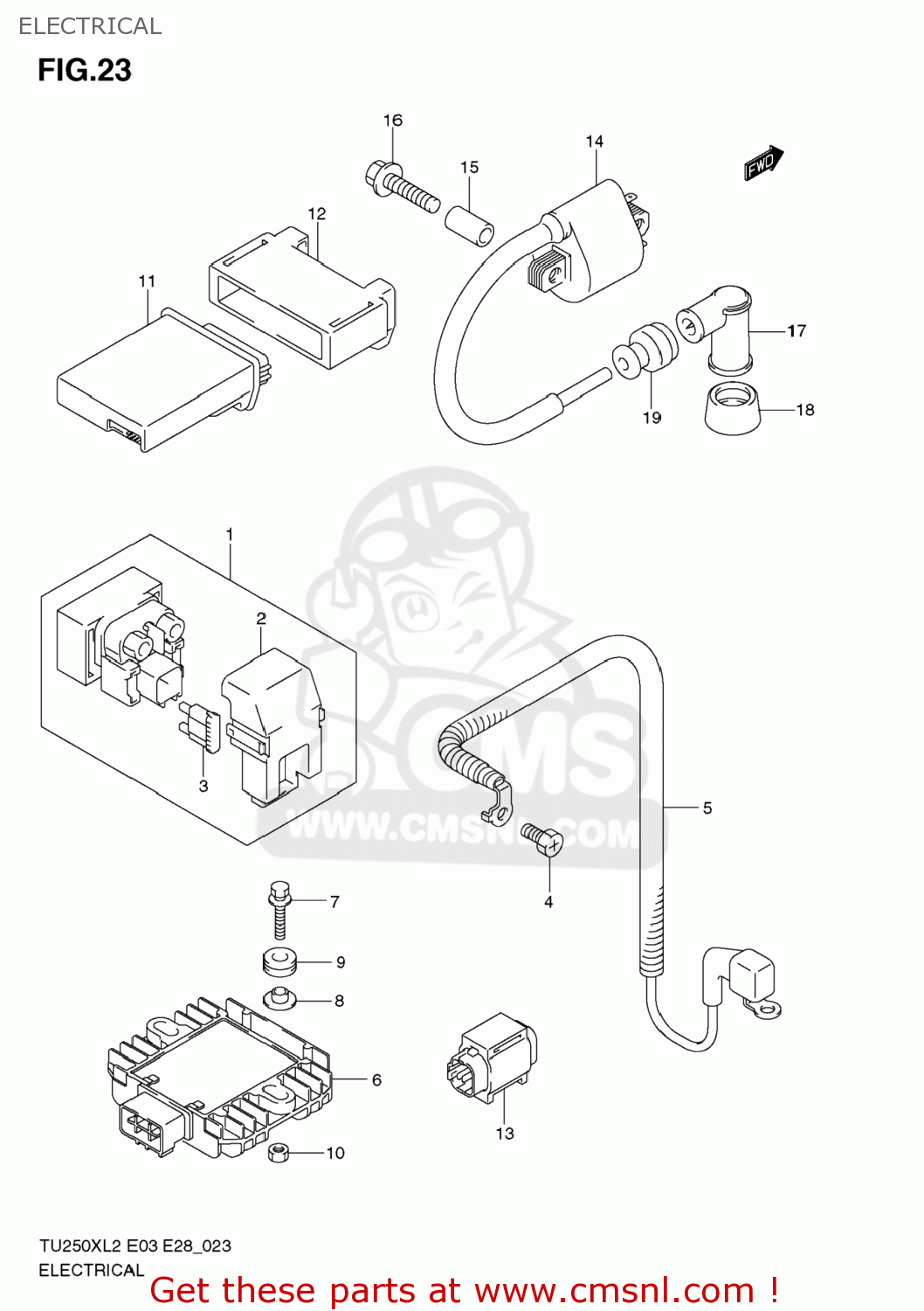 ELECTRICAL TU250X 2012 (L2) USA (E03)
