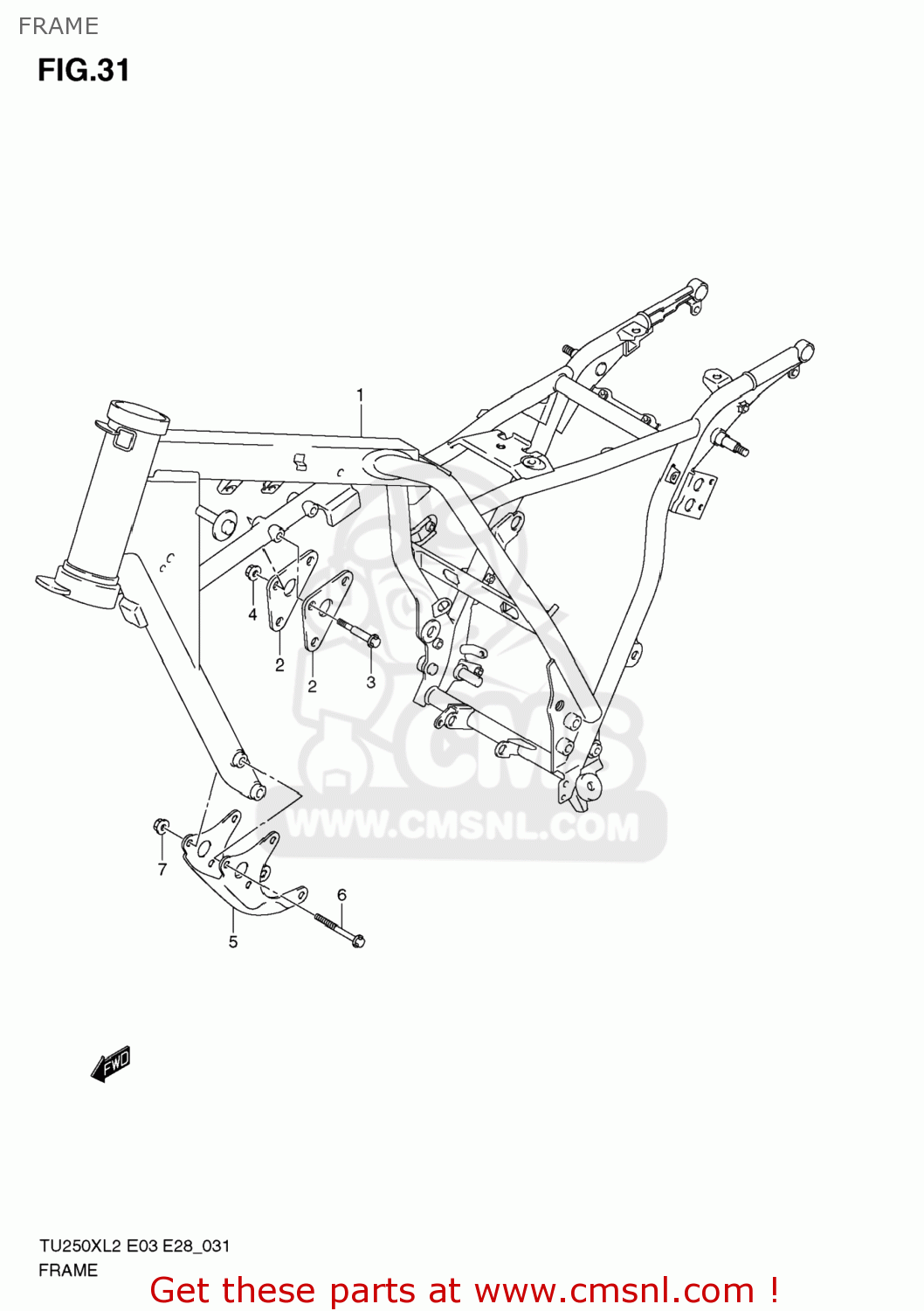 FRAME TU250X 2012 (L2) USA (E03)