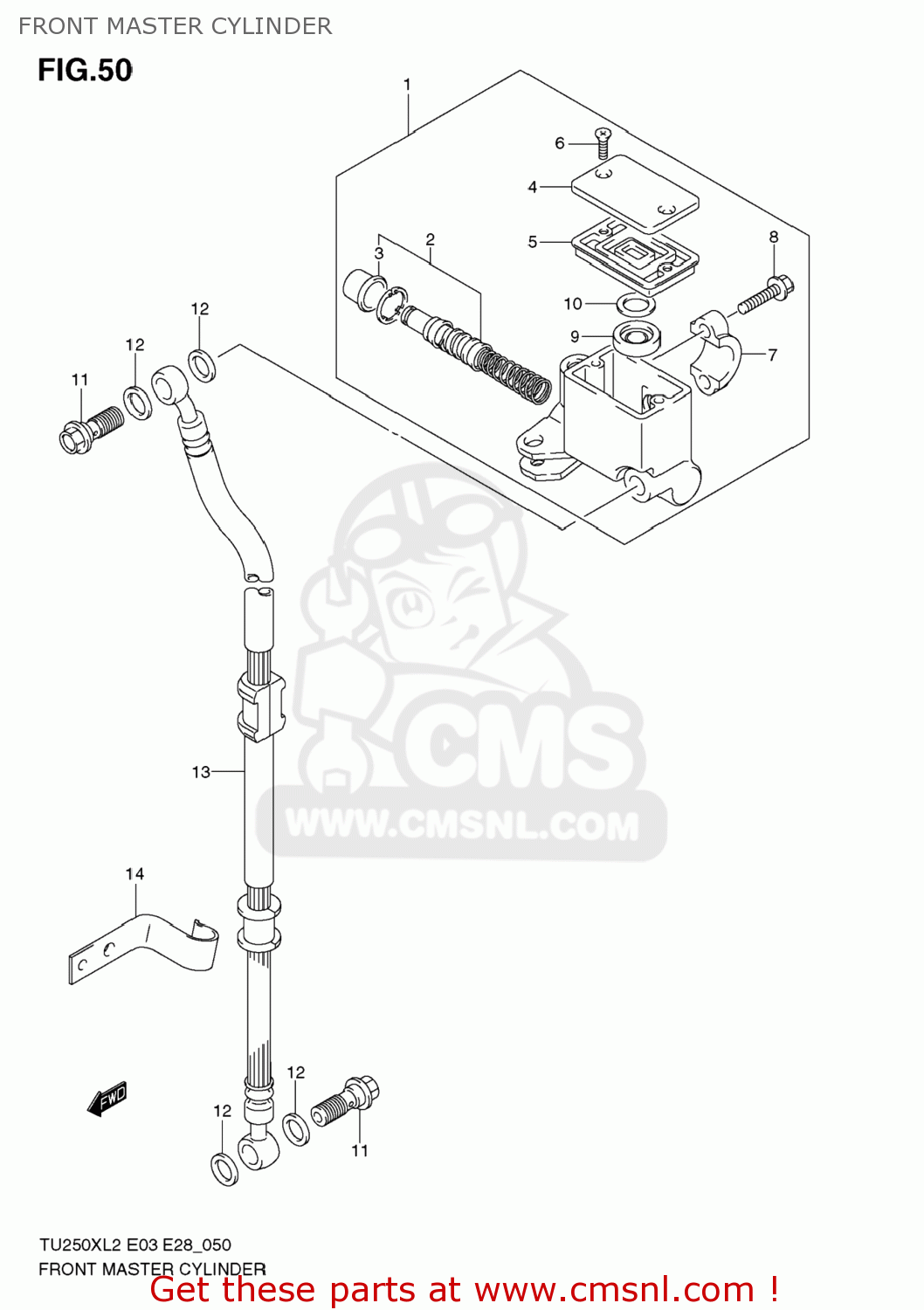 FRONT MASTER CYLINDER TU250X 2012 (L2) USA (E03)