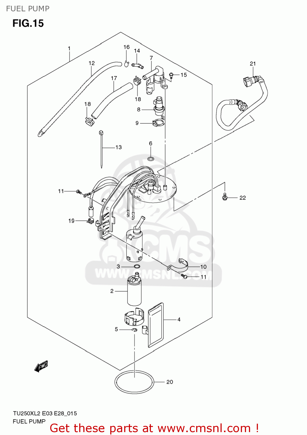 FUEL PUMP TU250X 2012 (L2) USA (E03)