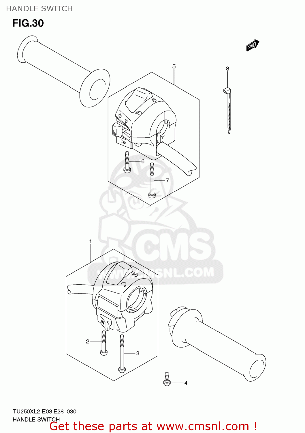 HANDLE SWITCH TU250X 2012 (L2) USA (E03)