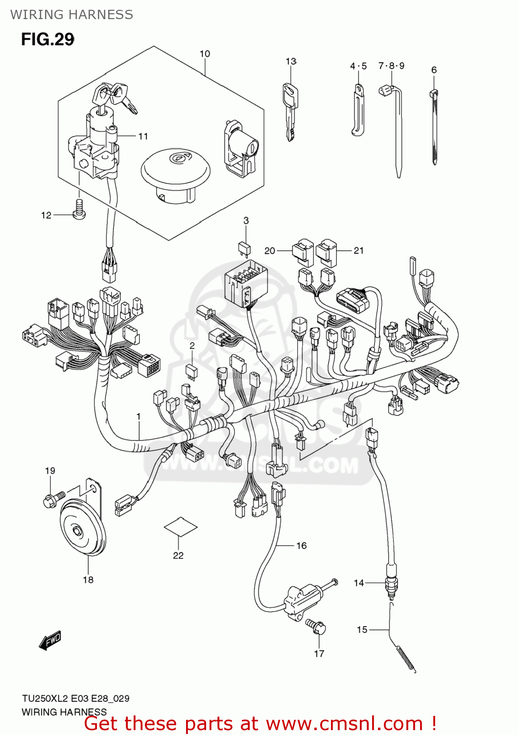 WIRING HARNESS TU250X 2012 (L2) USA (E03)