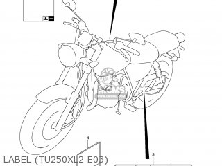 LABEL (TU250XL2 E03) - TU250X 2012 (L2) USA (E03)