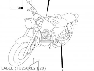 LABEL (TU250XL2 E28) - TU250X 2012 (L2) USA (E03)
