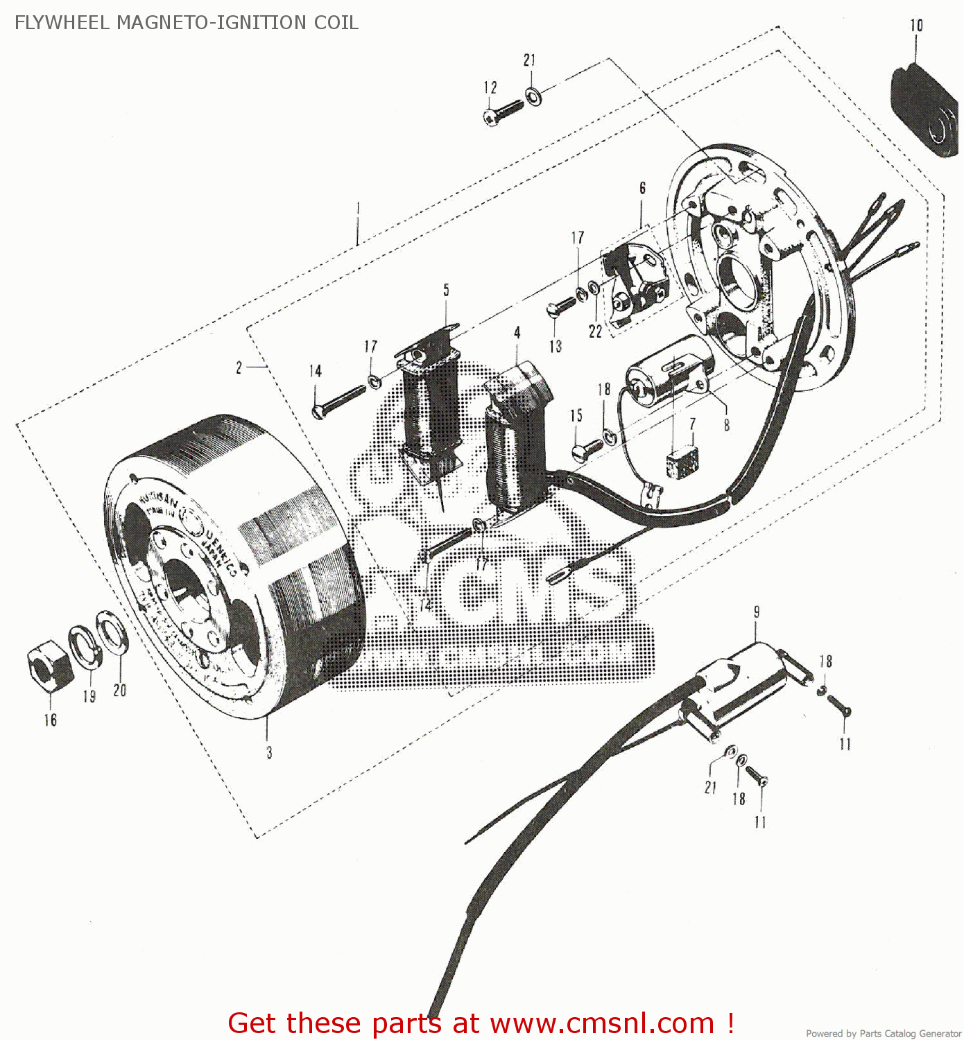 Suzuki U70 FLYWHEEL MAGNETO-IGNITION COIL - buy original FLYWHEEL