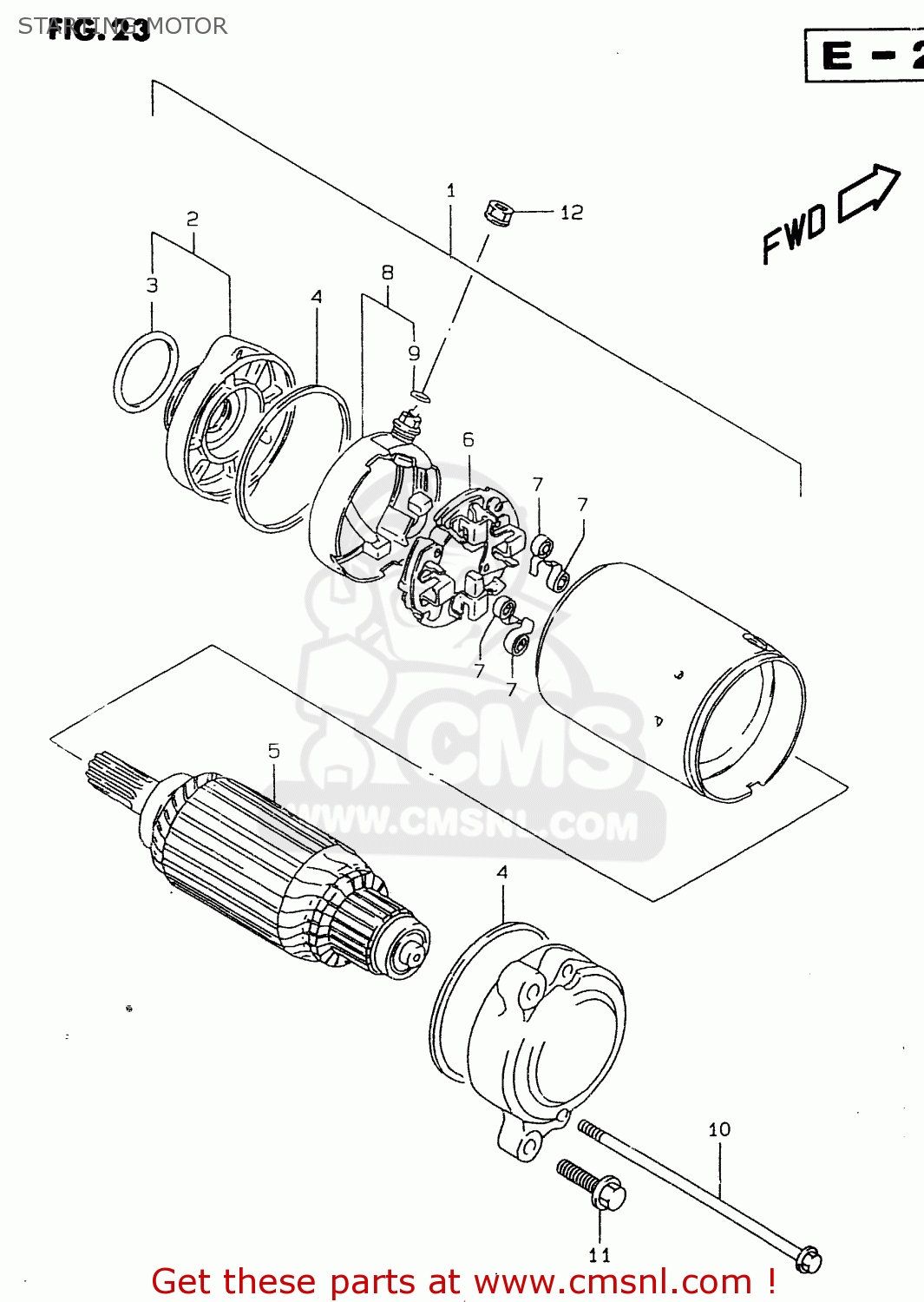 STARTING MOTOR VL1500 1998 (W) (E02 E04 E17 E18 E22 E24 E25 E34)