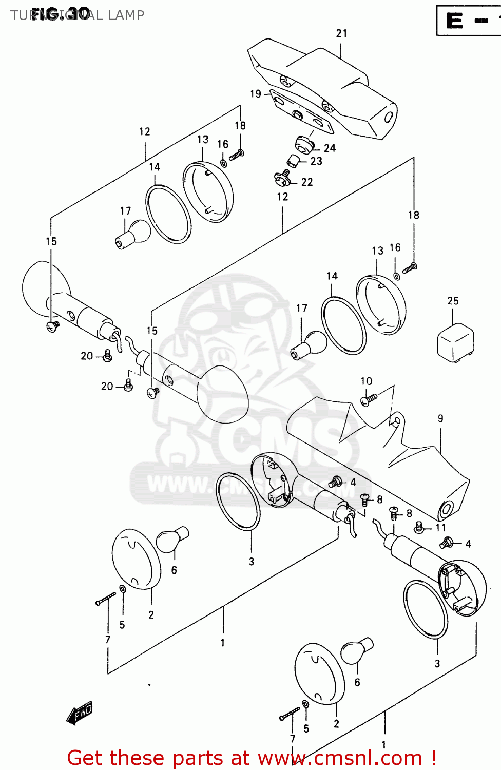 TURNSIGNAL LAMP VL1500 1998 (W) (E02 E04 E17 E18 E22 E24 E25 E34)