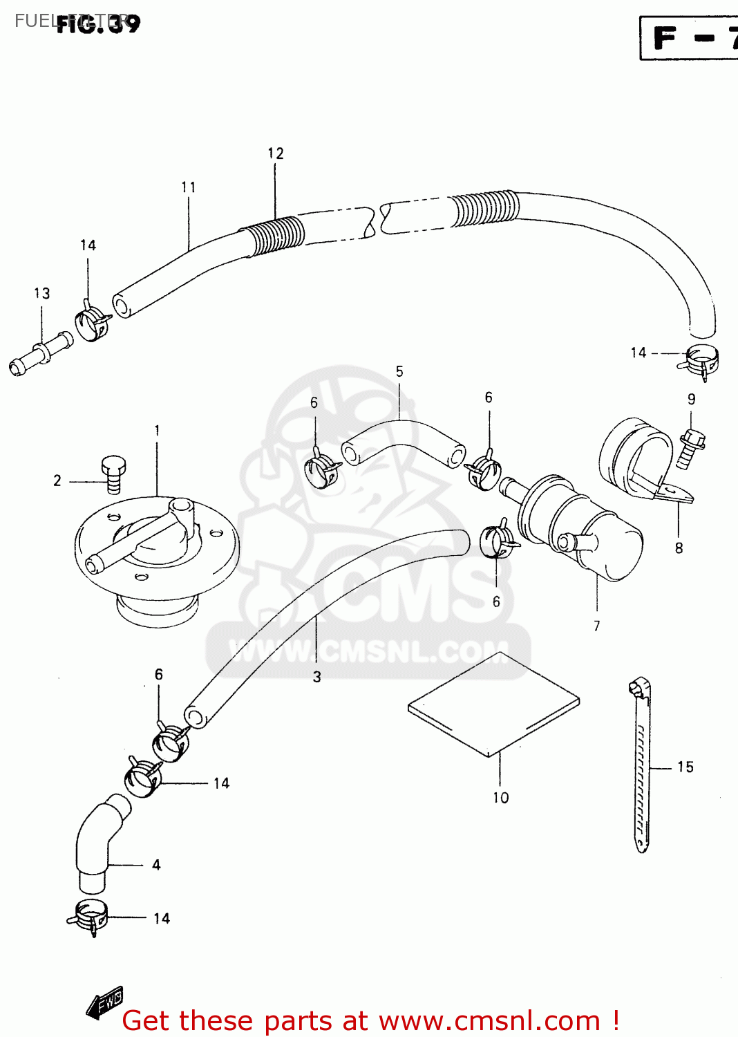 FUEL FILTER VL1500 1998 (W) (E02 E04 E17 E18 E22 E24 E25 E34)