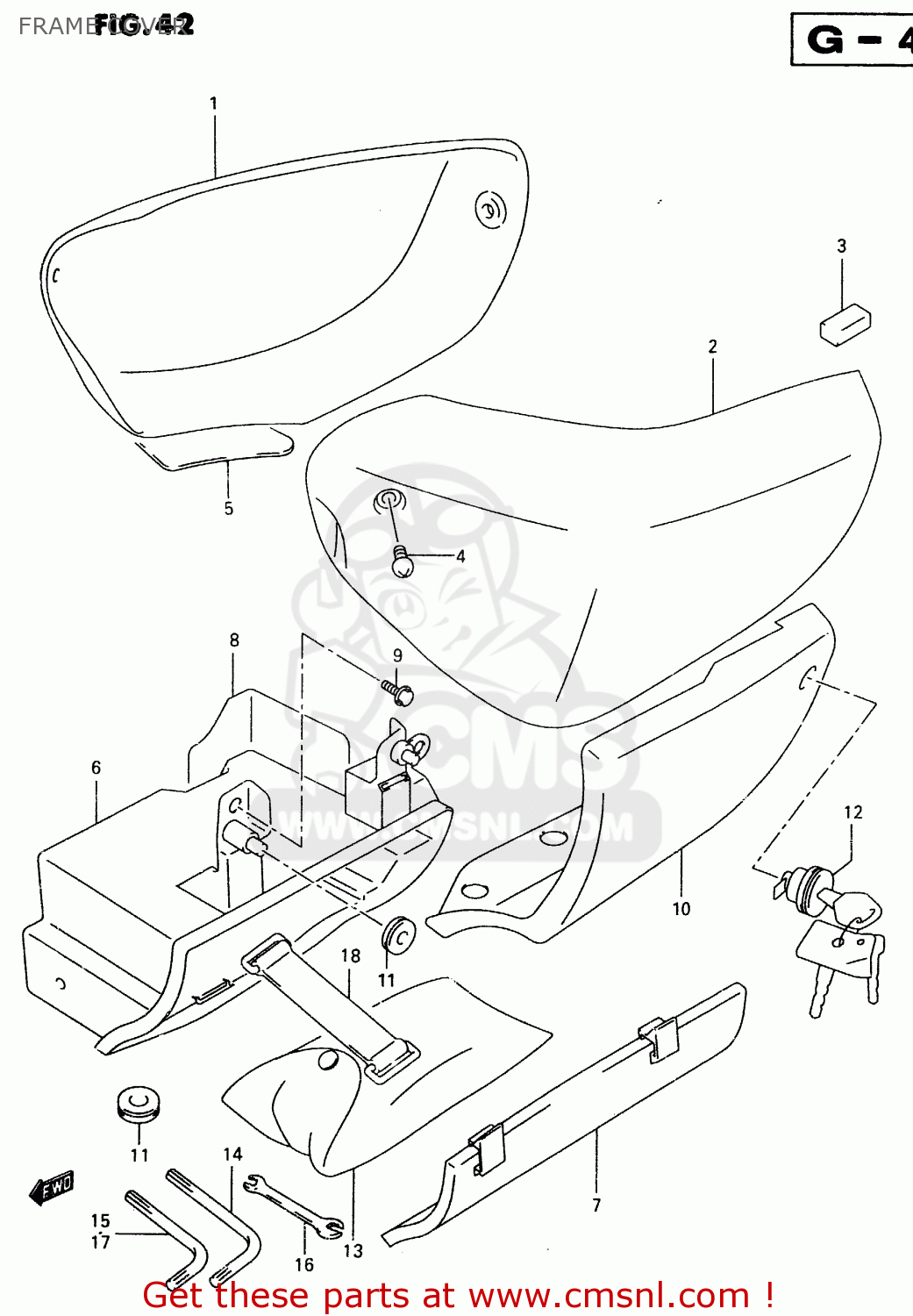 FRAME COVER VL1500 1998 (W) (E02 E04 E17 E18 E22 E24 E25 E34)