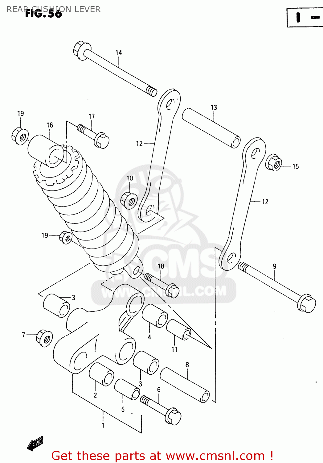 REAR CUSHION LEVER VL1500 1998 (W) (E02 E04 E17 E18 E22 E24 E25 E34)