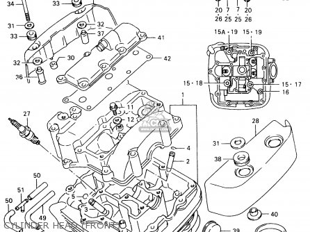CYLINDER HEAD (FRONT) - VL1500 1998 (W) (E02 E04 E17 E18 E22 E24 E25 E34)