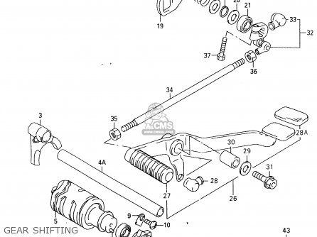 GEAR SHIFTING - VL1500 1998 (W) (E02 E04 E17 E18 E22 E24 E25 E34)