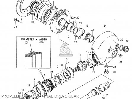 PROPELLER SHAFT - FINAL DRIVE GEAR - VL1500 1998 (W) (E02 E04 E17 E18 E22 E24 E25 E34)