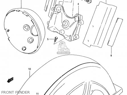 FRONT FENDER - VL1500 1998 (W) (E02 E04 E17 E18 E22 E24 E25 E34)