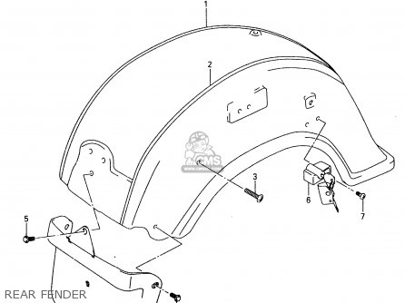 REAR FENDER - VL1500 1998 (W) (E02 E04 E17 E18 E22 E24 E25 E34)