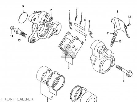 FRONT CALIPER - VL1500 1998 (W) (E02 E04 E17 E18 E22 E24 E25 E34)