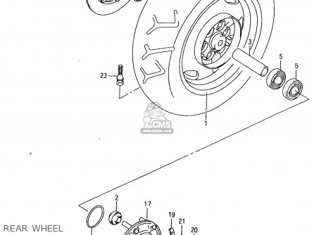 REAR WHEEL - VL1500 1998 (W) (E02 E04 E17 E18 E22 E24 E25 E34)