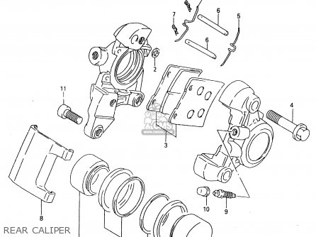 REAR CALIPER - VL1500 1998 (W) (E02 E04 E17 E18 E22 E24 E25 E34)