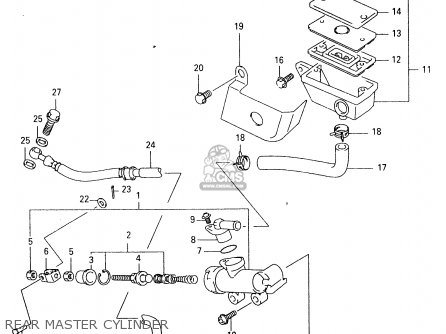 REAR MASTER CYLINDER - VL1500 1998 (W) (E02 E04 E17 E18 E22 E24 E25 E34)